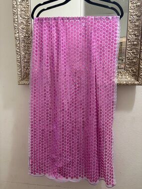 Betsey Johnson Pink Sequin Lace Shawl